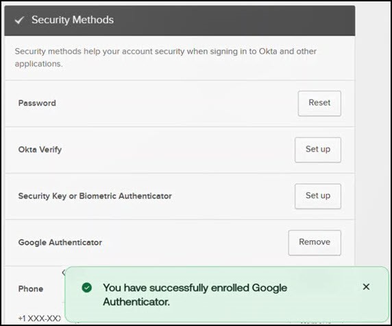 Google Authenticator | Cardinal